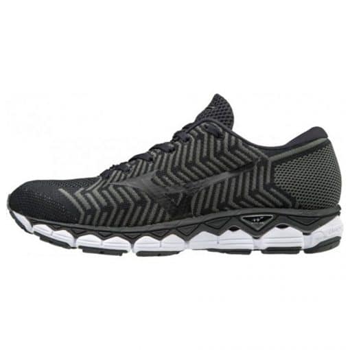 Mizuno Wave Sky WK Dames Hardloopschoenen Zwart Wit Grijs