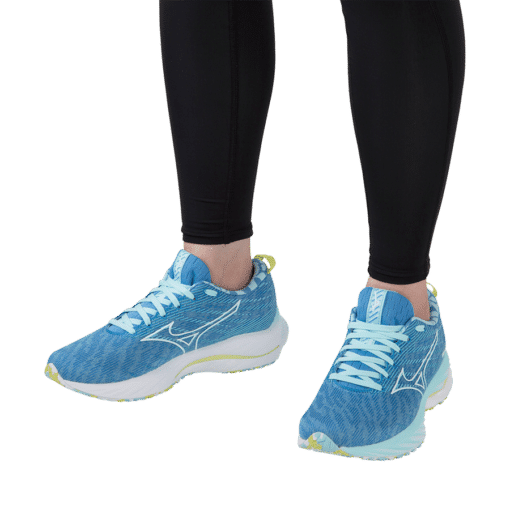 Mizuno Wave Rider 26 Roxy - Dames - Lichtblauw - Donkerblauw - Wit - Groen - Afbeelding 3