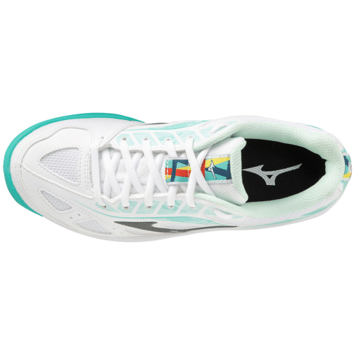 Mizuno Break Shot 3 - Dames - Wit - Blauw - Afbeelding 4