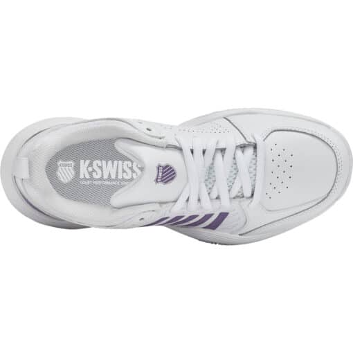 Alternative view of K-Swiss - court express 2 clay - Tennisschoenen gravel - Wit/Paars