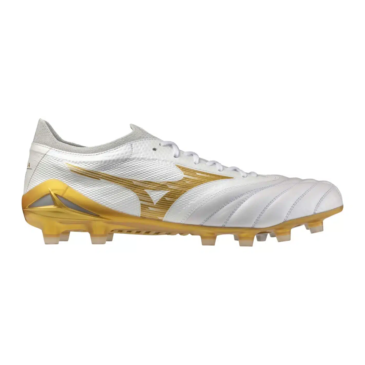 Mizuno Morelia Neo Iv Beta Elite Fg Voetbalschoenen Wit Goud - Afbeelding 5