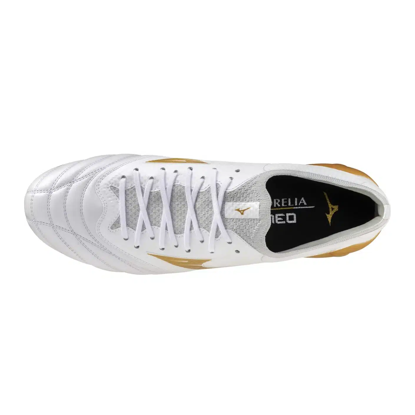 Mizuno Morelia Neo Iv Beta Elite Fg Voetbalschoenen Wit Goud - Afbeelding 3